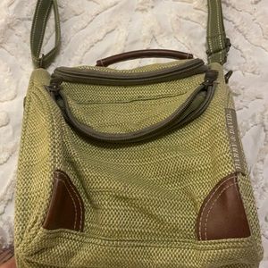 Harry & David Sage tweed leather Cooler